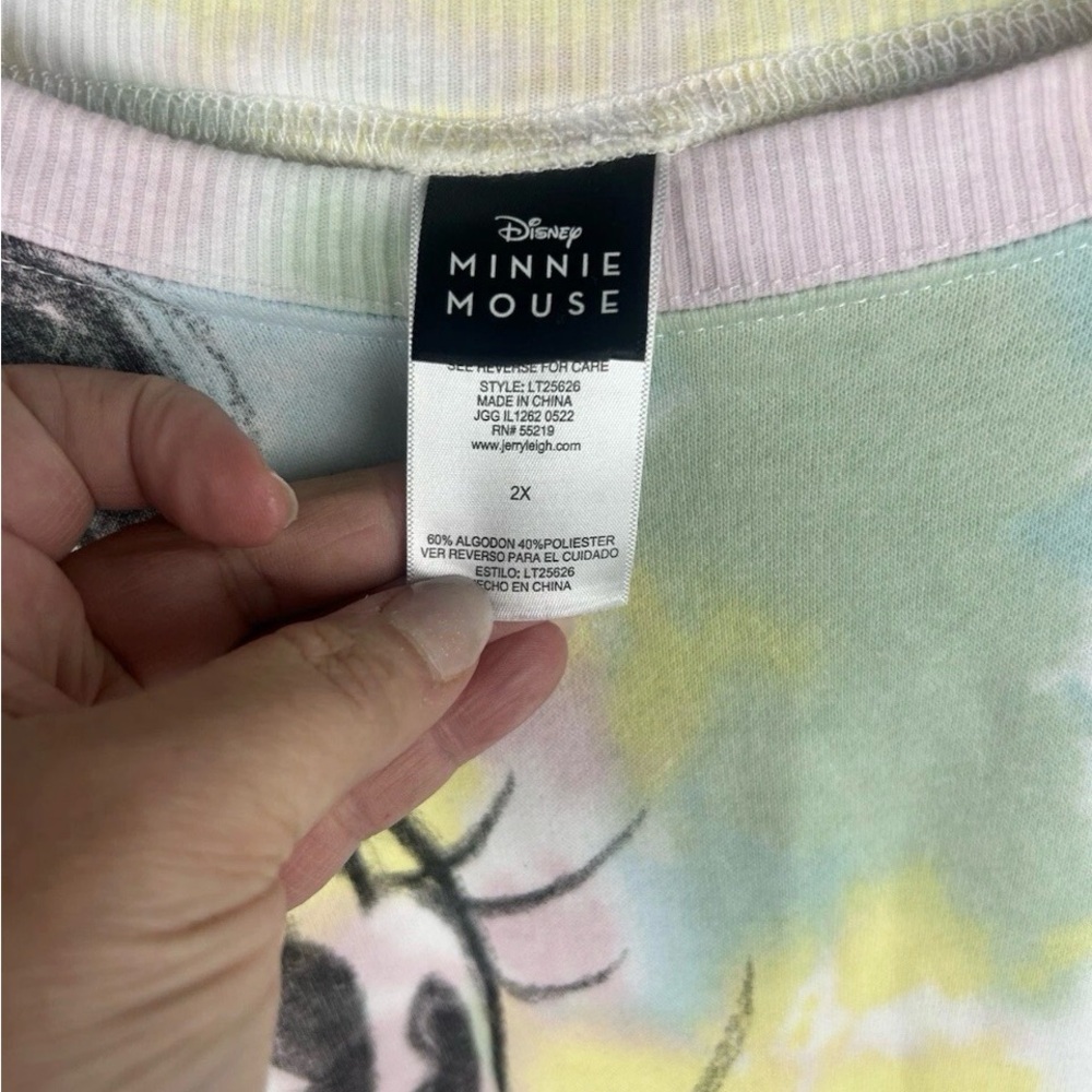 Disney Pastel Tie-Dye Minnie Mouse Crewneck Sweater - Picture 2 of 6